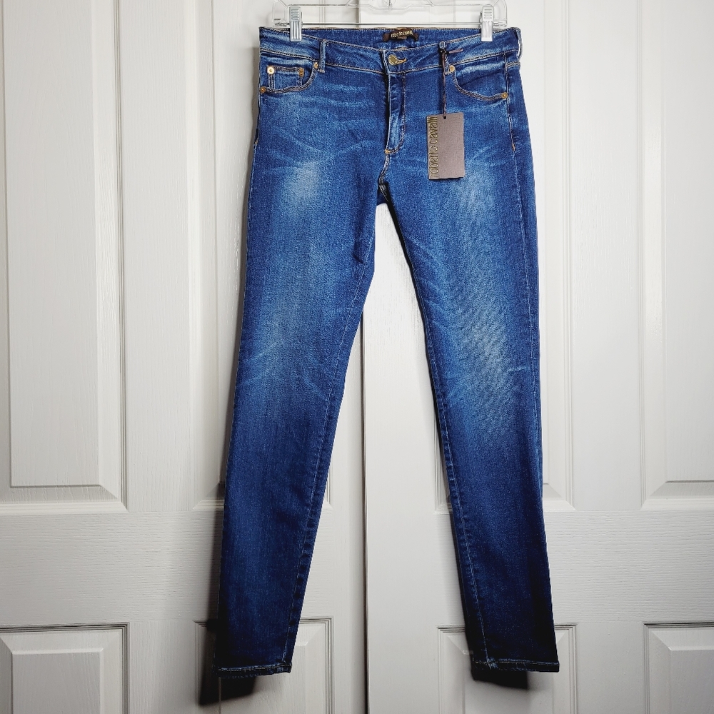 Roberto Cavalli Blue Skinny Jeans